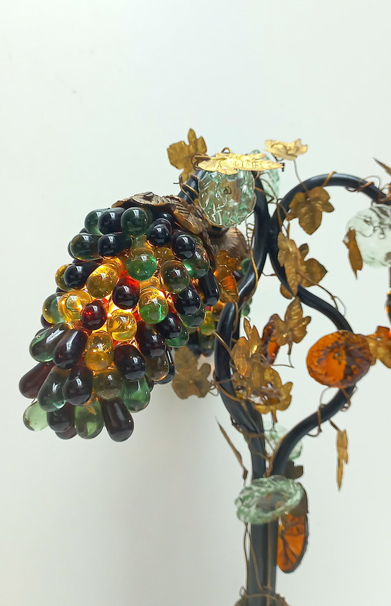 Image 1 of Mid Century Murano Grape Table Lamp