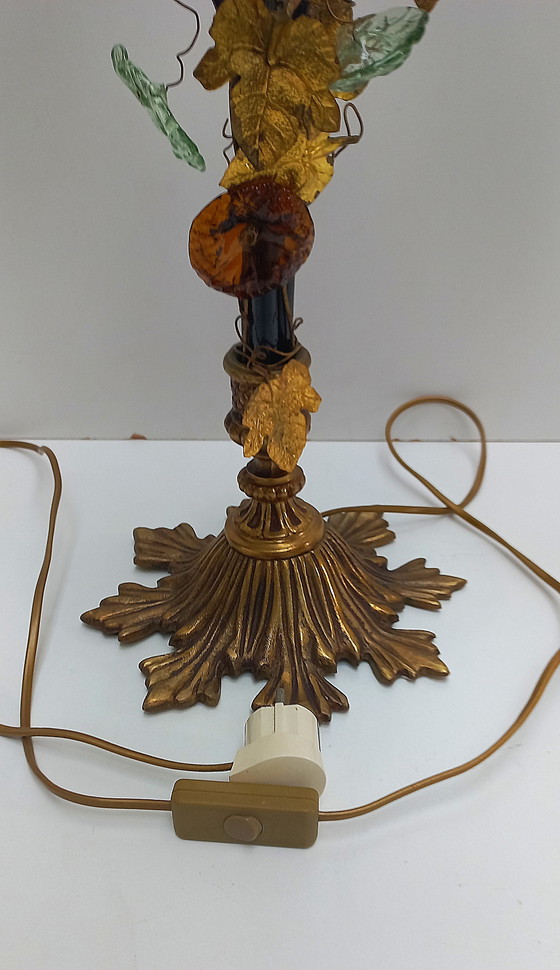 Image 1 of Mid Century Murano Grape Table Lamp