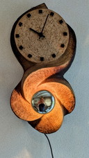 Brutalist wall clock/lamp