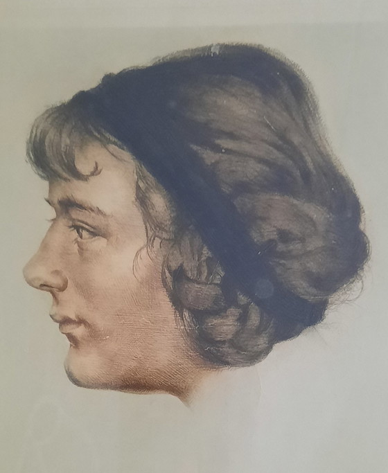 Image 1 of Etching by Max Brüning - Junge Frau