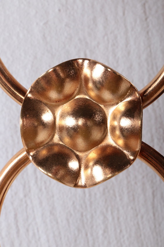 Image 1 of Specchio da parete illuminato Hollywood Regency Style Gold