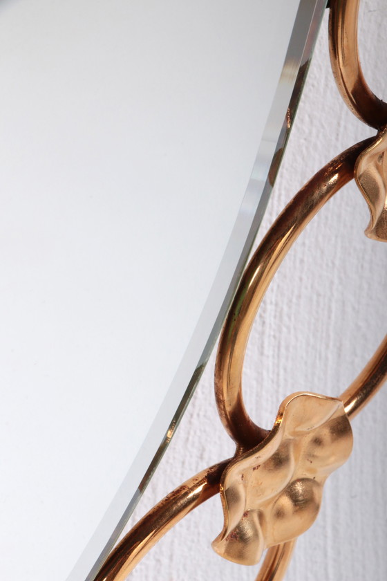 Image 1 of Specchio da parete illuminato Hollywood Regency Style Gold