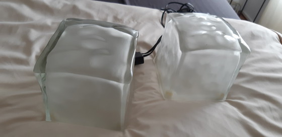 Image 1 of 2x Ice cube table lamps