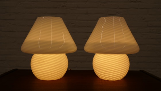 Image 1 of Set Of 2 Table lamps | Mushroom Model | Peill & Putzler | Swirl 