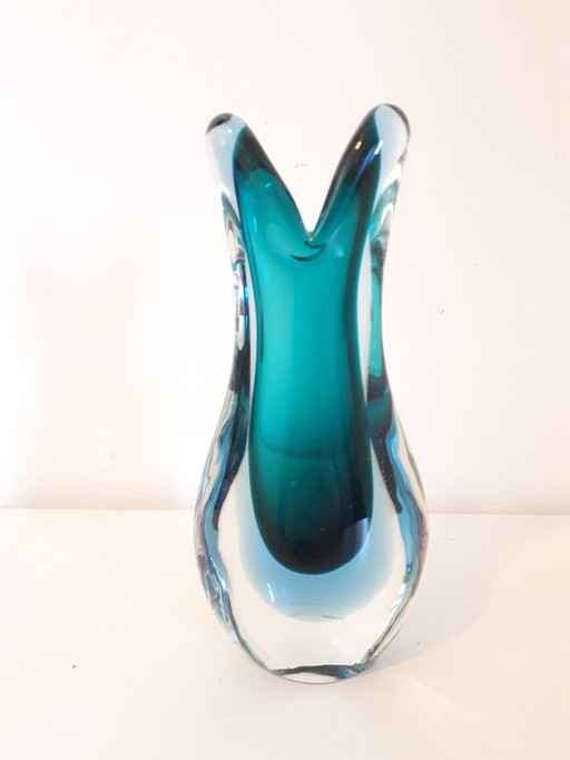 Flavio Poli Sommerso Murano vase