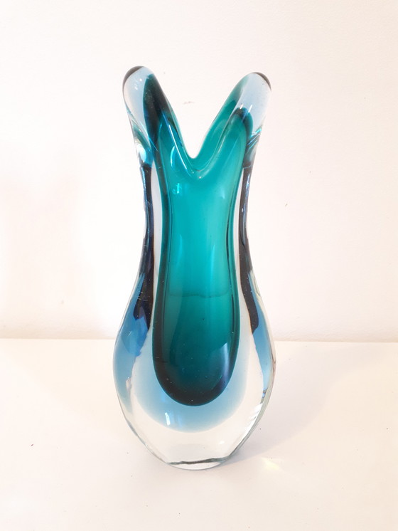 Image 1 of Vase Flavio Poli Sommerso Murano