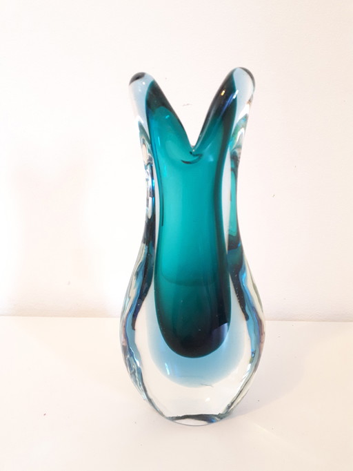 Flavio Poli Sommerso Murano vase