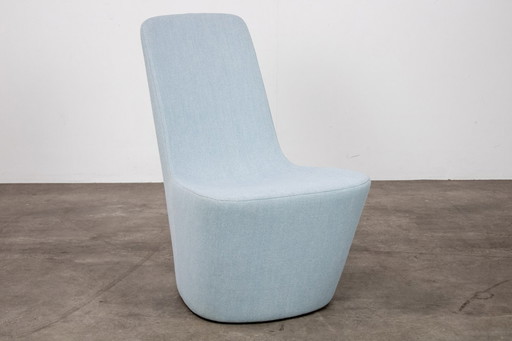 Vitra Monopod armchair by Jasper Morrison - bleu clair