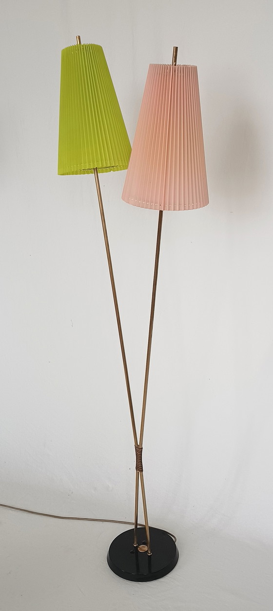 Image 1 of Fifties floor lamp with two light points