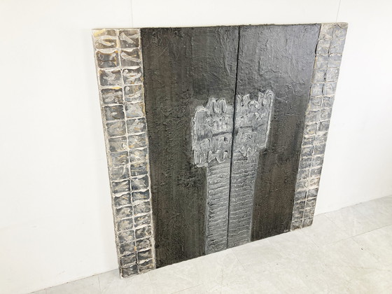 Image 1 of Large brutalist wall sculpture, 2000s 