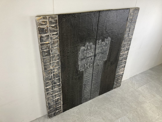 Image 1 of Large brutalist wall sculpture, 2000s 