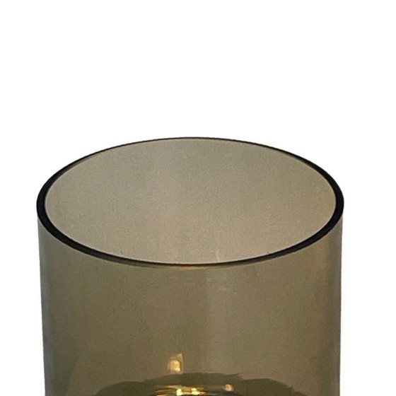 Image 1 of Ca. 1960's - Vintage - Lampe de table en verre fumé