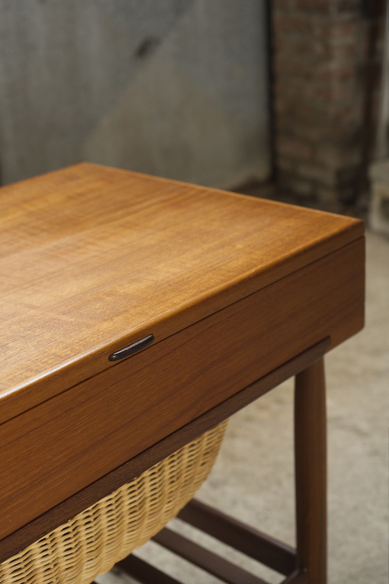 Image 1 of Teak sewing table by Ejvind A. Johansson