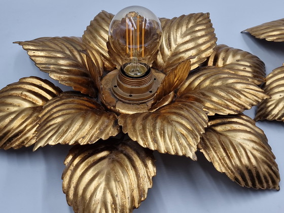 Image 1 of 2 x Wall lamp or ceiling lamp in the shape of a flower