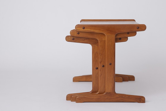 Image 1 of 3x Danish nesting tables