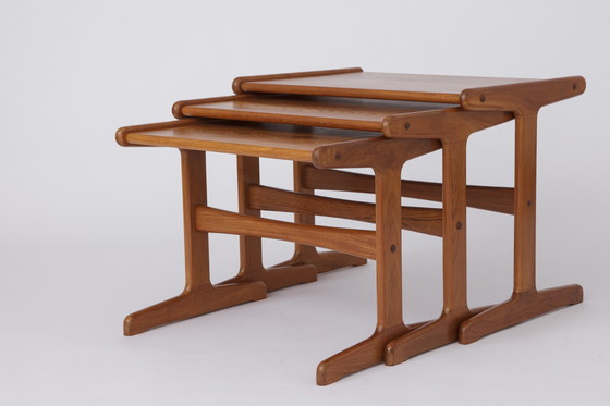 Image 1 of 3x Danish nesting tables