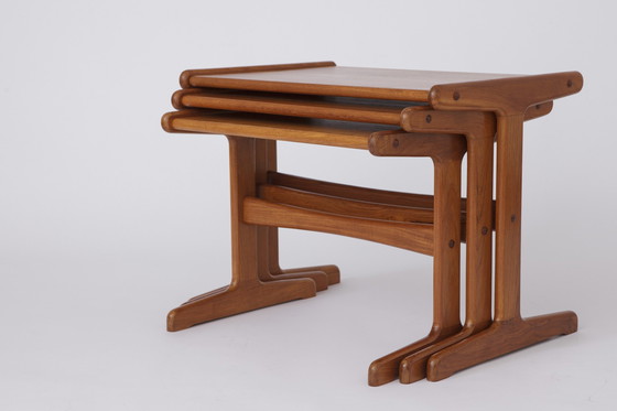 Image 1 of 3x Danish nesting tables