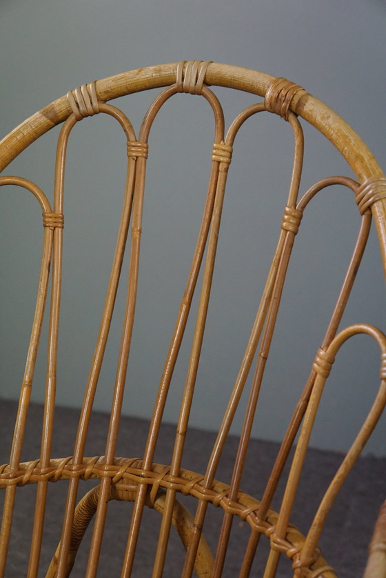 Image 1 of 2x vintage rattan armchairs