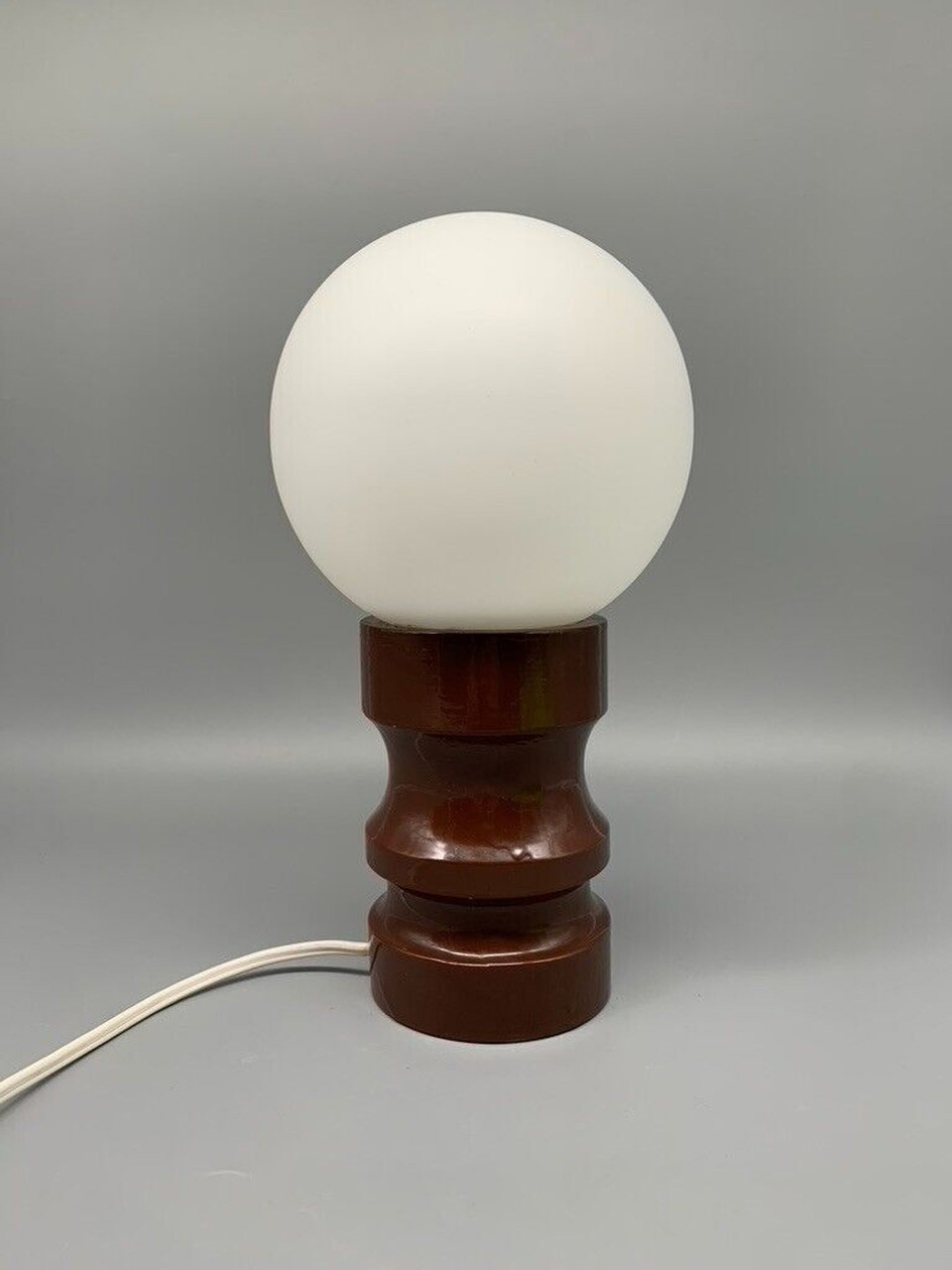 Lampada da tavolo Space Age, lampada a sfera, lampada vintage