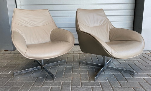 2x Kebe Nolly design armchairs