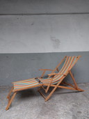 Vintage beach chair with footstool