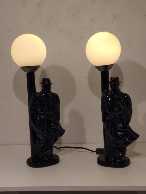 2x lampes vintage