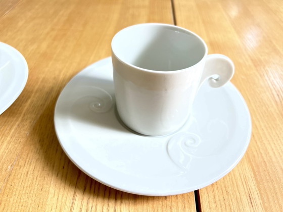 Image 1 of 2 tasses et soucoupes Maroeska Metz en porcelaine avec boucle