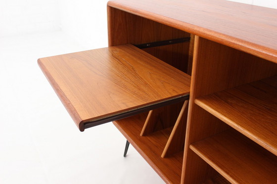 Image 1 of Dyrlund Danish Mid-Century Teak Media / Phono Sideboard with extendable shelf