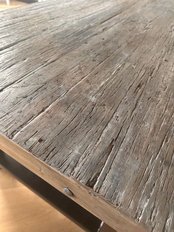 Image 1 of Railway sleeper dining table