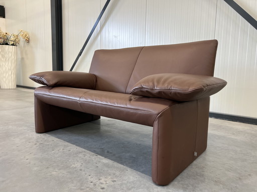 Like new Jori Linea 2 seater sofa brown leather