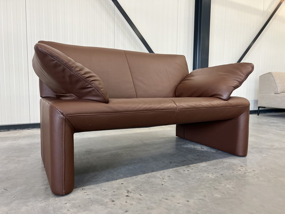 Image 1 of Like new Jori Linea 2 seater sofa brown leather