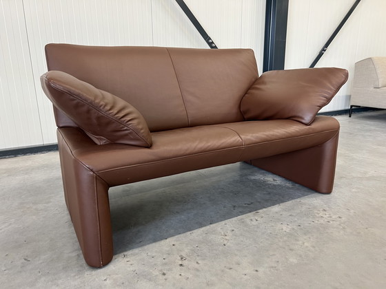 Image 1 of Like new Jori Linea 2 seater sofa brown leather