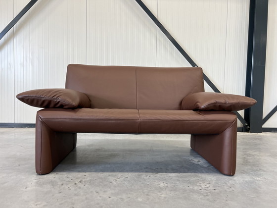 Image 1 of Like new Jori Linea 2 seater sofa brown leather