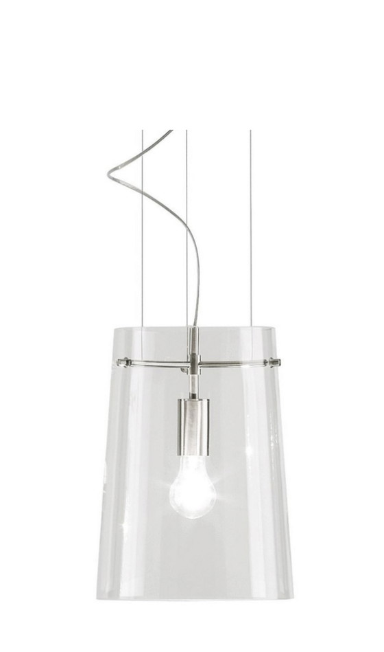 Image 1 of Prandina S4 Lampe suspendue en verre bleu design italien