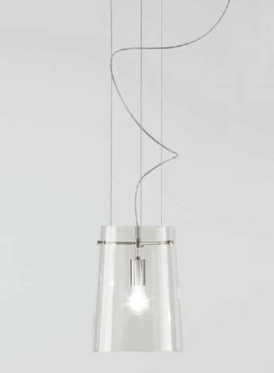 Image 1 of Prandina S4 Lampe suspendue en verre bleu design italien