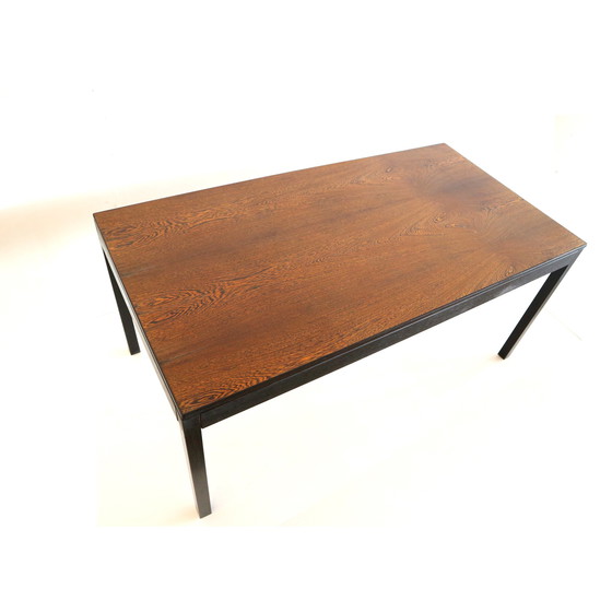 Image 1 of Vintage extendable wenge Brutalist dining table from the 60s