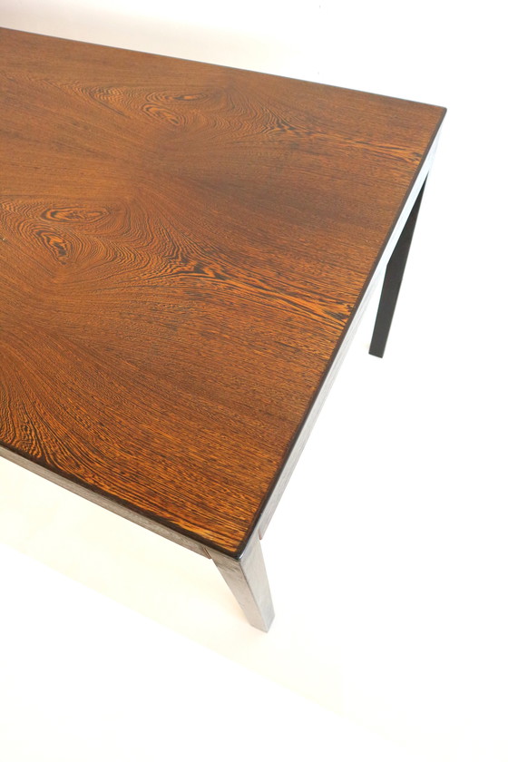 Image 1 of Vintage extendable wenge Brutalist dining table from the 60s