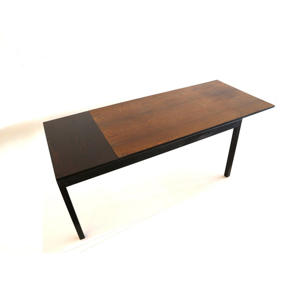 Image 1 of Vintage extendable wenge Brutalist dining table from the 60s