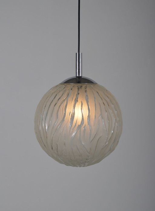 Mid-century globe hanging lamp