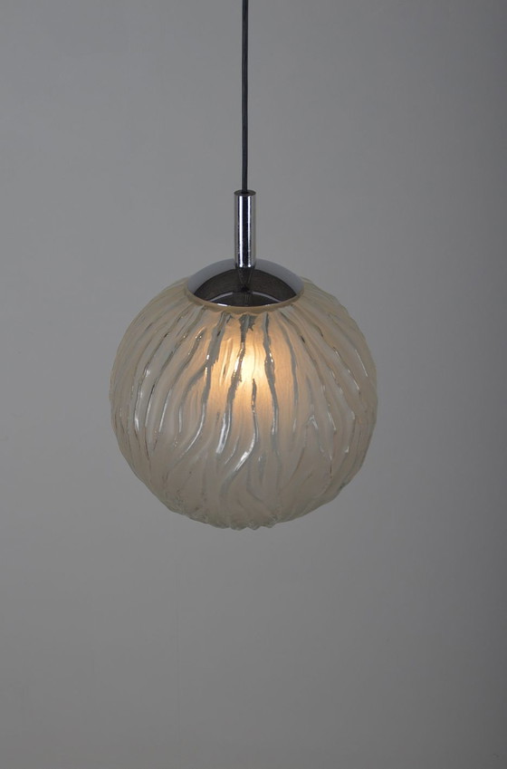 Image 1 of Mid-century globe hanging lamp