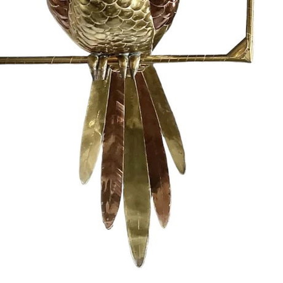Image 1 of Sergio Bustamante Copper &amp; Brass Parrot en columpio