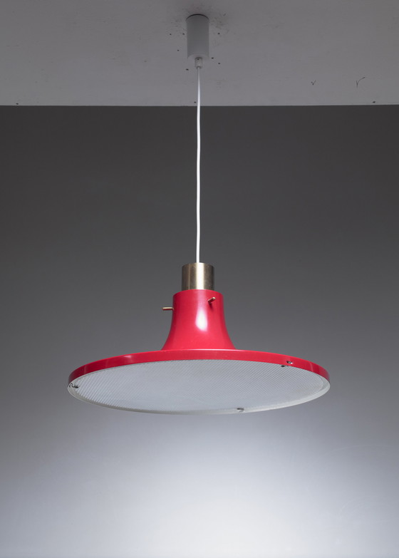 Image 1 of Hans-Agne Jakobsson red Tulip pendant