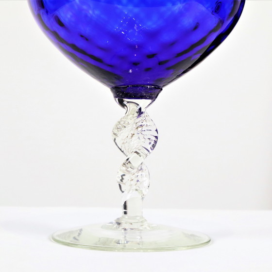 Image 1 of Vintage Empoli Italy Glass Vase 'Brandy Glass'