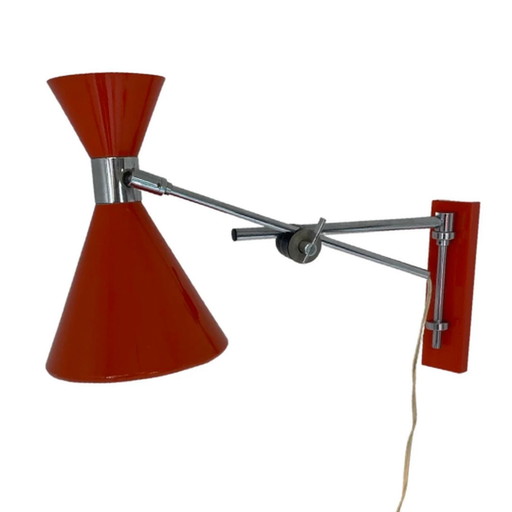 Lampe murale vintage Herda - Modèle : Diabolo - Entièrement réglable