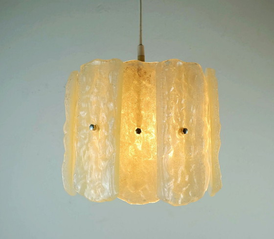 Image 1 of Pendant with 12 acrylic discs 1960s 1970s hanging lamp