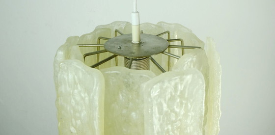 Image 1 of Pendant with 12 acrylic discs 1960s 1970s hanging lamp