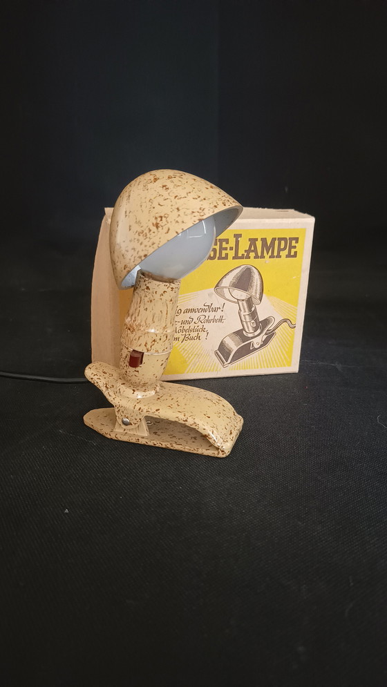 Image 1 of Hergil book reading lamp with speckled motif in original packaging