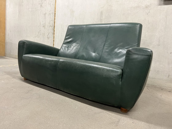 Image 1 of Label Longa sofa Green leather