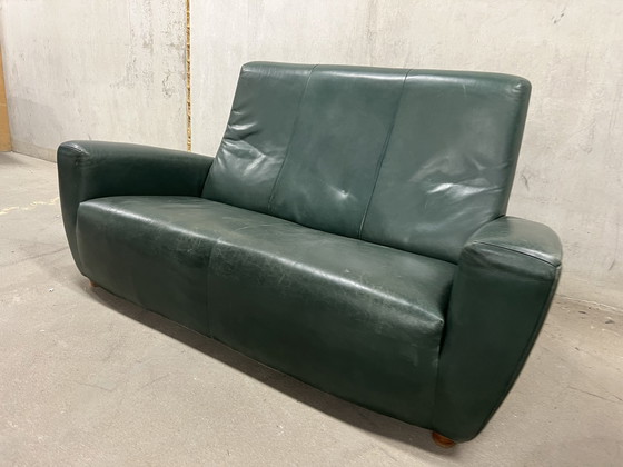 Image 1 of Label Longa sofa Green leather