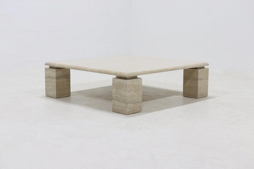 Mesa de centro vintage de travertino